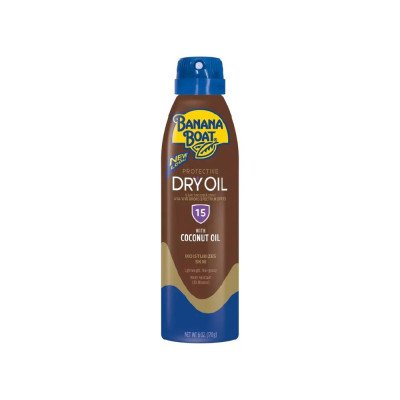 Banana Boat Ultra Mist Dry Tanning Oil, Clear Sunscreen Spray, SPF 15, 6oz. - Pack of 3