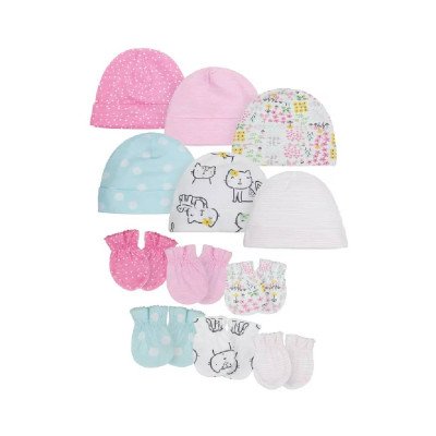 Onesies Brand Baby Girl Caps & Mittens Accessories Baby Shower Gift Set
